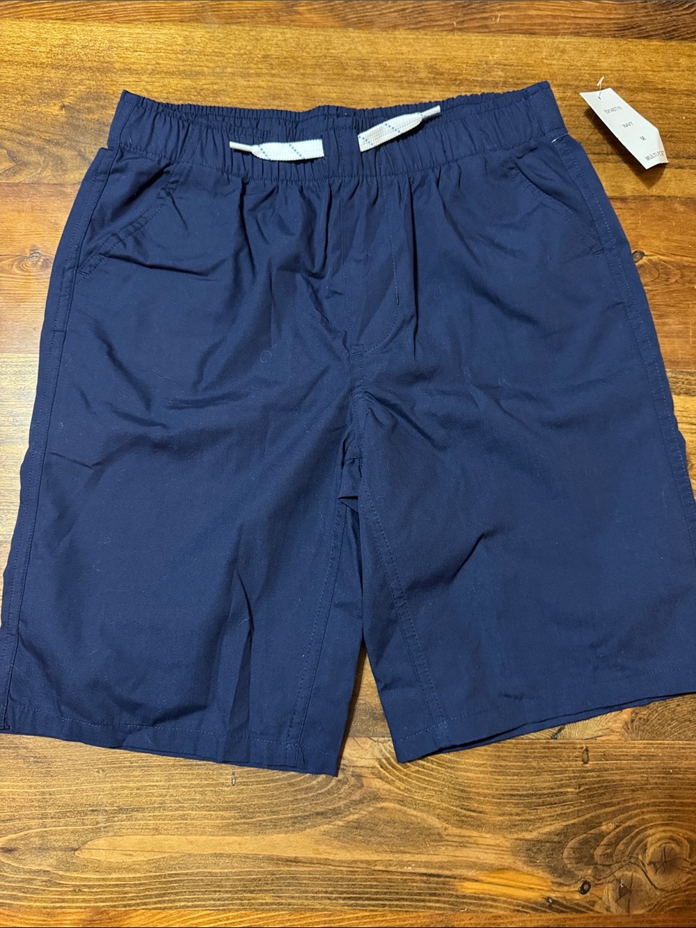 Eddie Bauer Navy Elastic-Waist Athletic Shorts